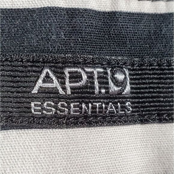 🔹️Apt 9 Black & White Stripe Cuffed Shorts Size 4 - Picture 6 of 10